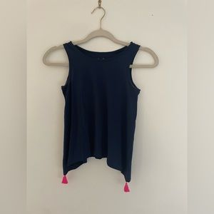 GIRLS Navy w/ Pink Tassels